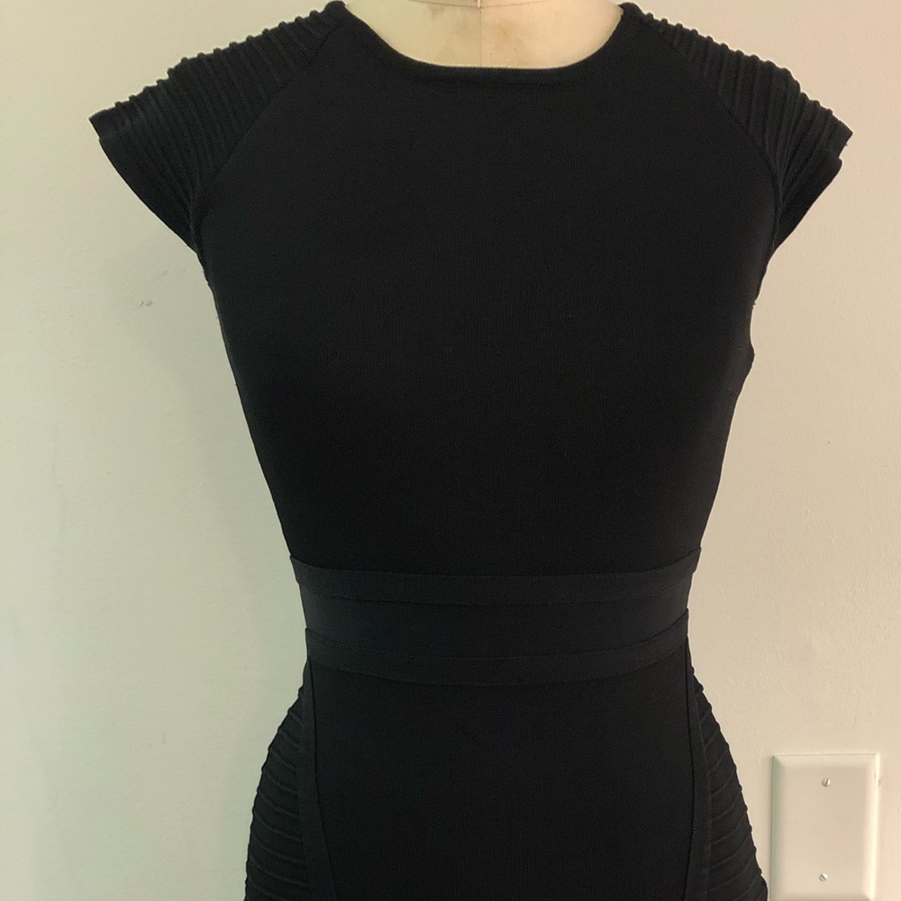 BEBE Black Bodycon Cocktail Dress